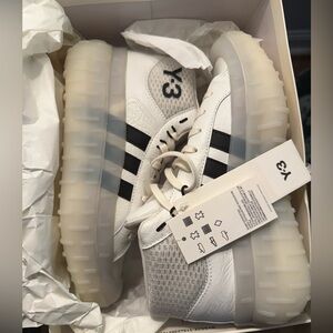 Y-3 GR.IP HIGH Adidas White Sneakers with Black Accents - GW8642